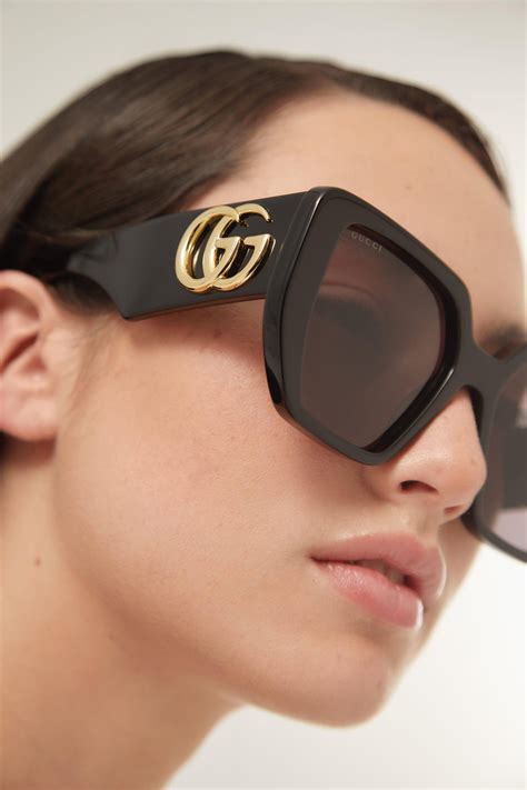 gucci block sunglasses|gucci black sunglasses for women.